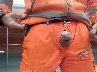 Horny construction Worker cum during break