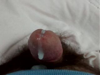 Afternoon cum - small hairy penis