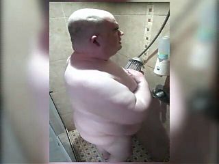 FatAssSmallDick takes a shower