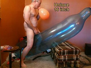 Balloonbanger 72) Giant Blimp Balloon Hump and Cum and 16 inch Round